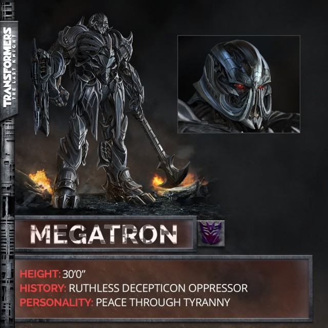 Megatron as he'll appear in the new Transformers film