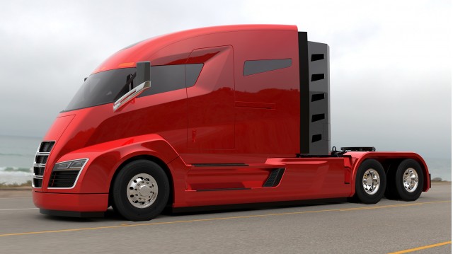 Nikola One natural gas-electric semi truck