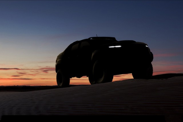 Teaser for Chevrolet Colorado fuel-cell prototype developed jointly with U.S. Army Teaser for Chevrolet Colorado fuel-cell prototype developed jointly with U.S. Army