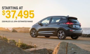 2017 Chevrolet Bolt EV priced from $37,495