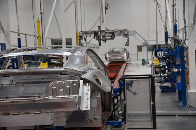 Karma Revero assembly at Karma Automotive factory, Moreno Valley, California, July 2016