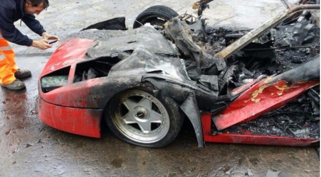 Freshly restored Ferrari F40 burnt to a crisp