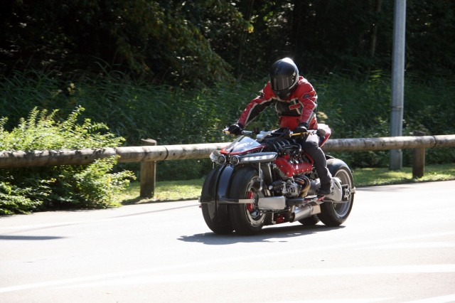 The Lazareth - LM 847 is a Maserati-powered quad-tired motorcycle Lazareth - LM 847