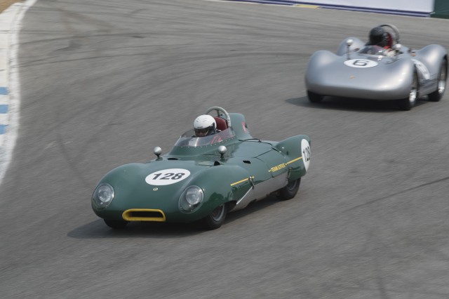 1956 Lotus Eleven at Laguna Seca, Credit: Historicmotorprints.com