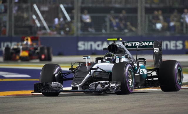 Mercedes AMG's Nico Rosberg at the 2016 Formula One Singapore Grand Prix