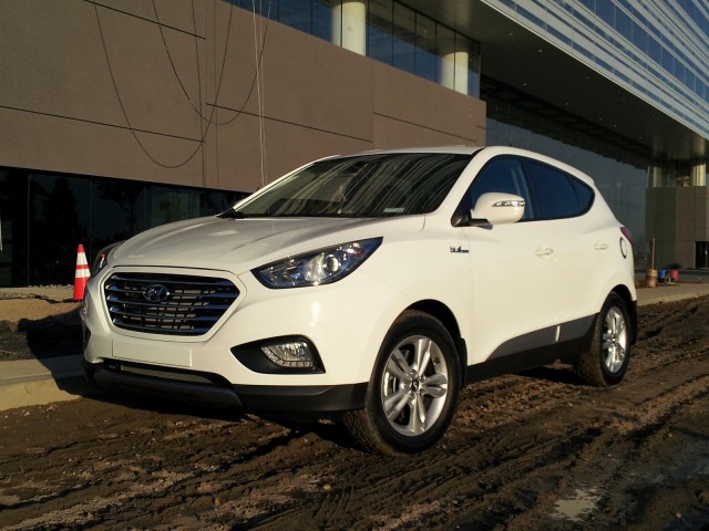 2015 Hyundai Tucson Fuel Cell at Hyundai headquarters, Fountain Valley, CA