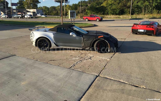 2018 Chevrolet Corvette ZR1 Convertible spy shots - Image via David Wesel/CorvetteBlogger