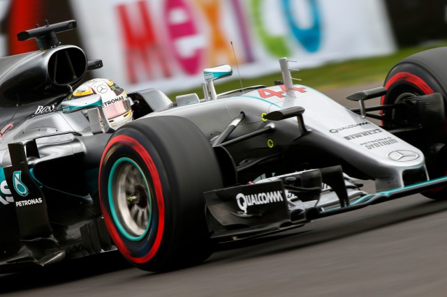 Mercedes AMG's Lewis Hamilton at the 2016 Formula One Mexican Grand Prix