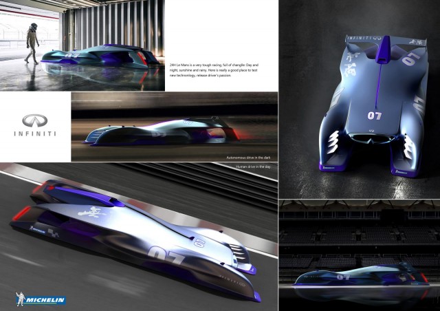 Infiniti Le Mans 2030 is the winning entry in the 2017 Michelin Design Challenge Infiniti Le Mans 2030 is the winning entry in the 2017 Michelin Design Challenge