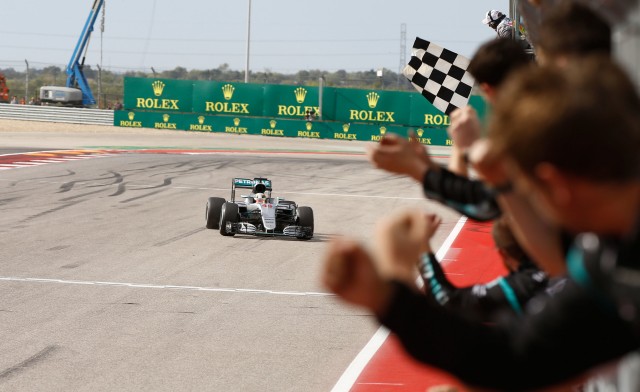 Mercedes AMG's Lewis Hamilton at the 2016 Formula One United States Grand Prix