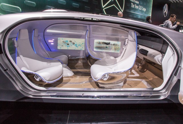 Mercedes F015 autonomous concept live photos, 2015 Detroit Auto Show