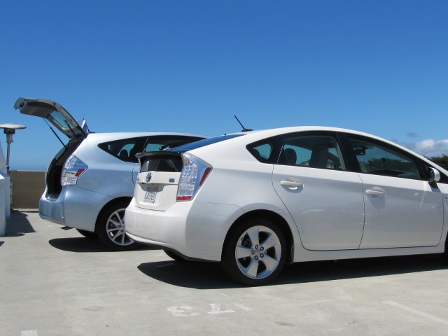 2012 Toyota Prius V station wagon, Half Moon Bay, CA, May 2011
