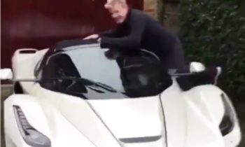 Gordon Ramsay shows off his pearl white LaFerrari Aperta