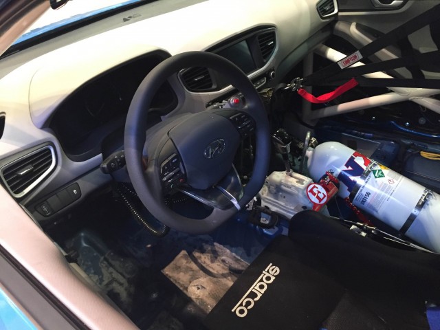Hyundai Ioniq Hybrid Land Speed Record car, at SEMA 2016 Hyundai Ioniq Hybrid Land Speed Record car, at SEMA 2016