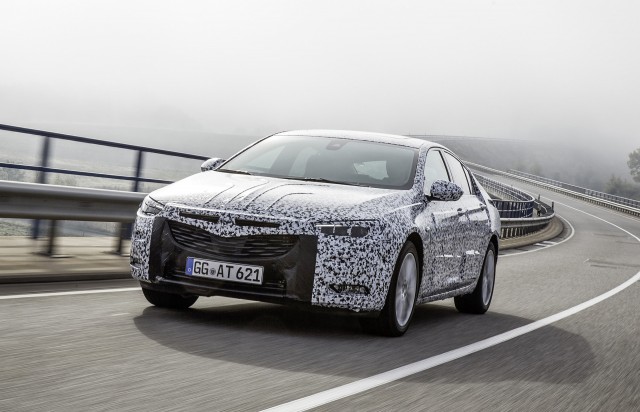 Teaser for 2017 Opel Insignia Grand Sport debuting at 2017 Geneva auto show