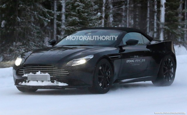2018 Aston Martin DB11 Volante spy shots - Image via S. Baldauf/SB-Medien