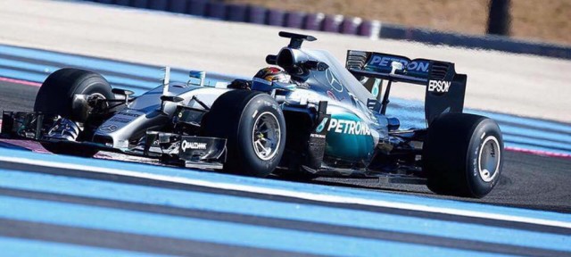 Mercedes AMG Formula One car testing at Circuit Paul Ricard Mercedes AMG Formula One car testing at Circuit Paul Ricard