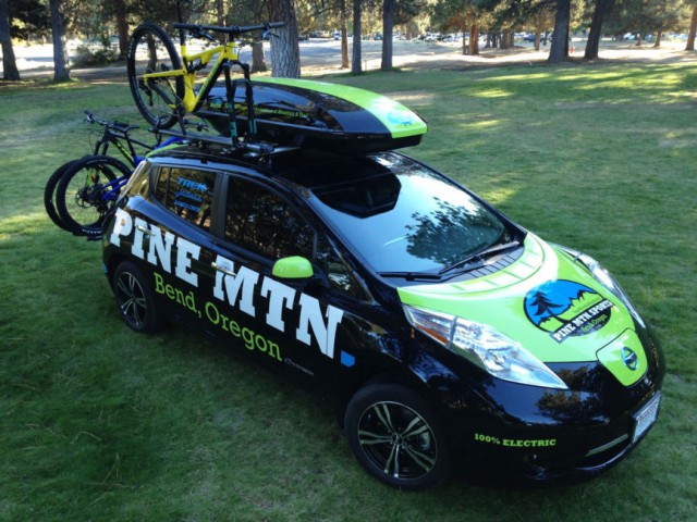 Nissan Leaf owned by Pine Mountain Sports (Photo by Pine Mountain Sports)