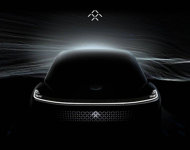 Teaser for Faraday Future electric car debuting at 2017 Consumer Electronics Show