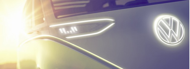 Teaser photo for next Volkswagen I.D. electric-car concept, to be shown at 2017 Detroit Auto Show