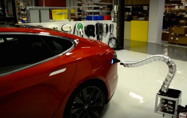 Tesla automated charging-station prototype video screencap