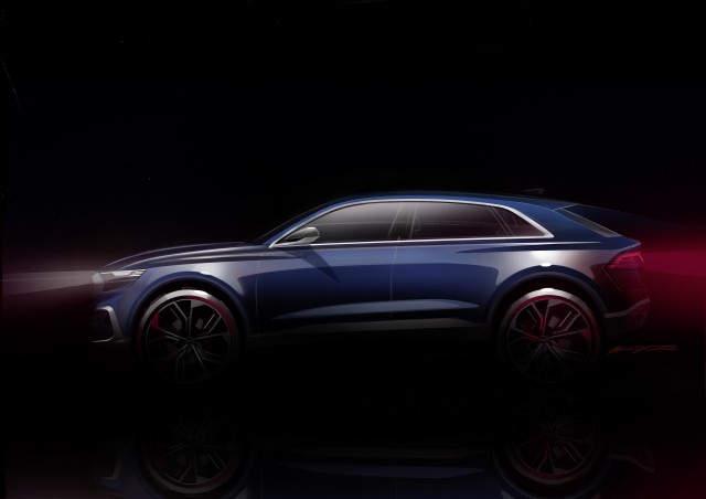 Teaser for Audi Q8 concept debuting at 2017 Detroit auto show Teaser for Audi Q8 concept debuting at 2017 Detroit auto show