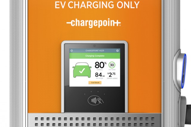 ChargePoint Express Plus modular DC fast-charging system for electric cars, launched at 2017 CES