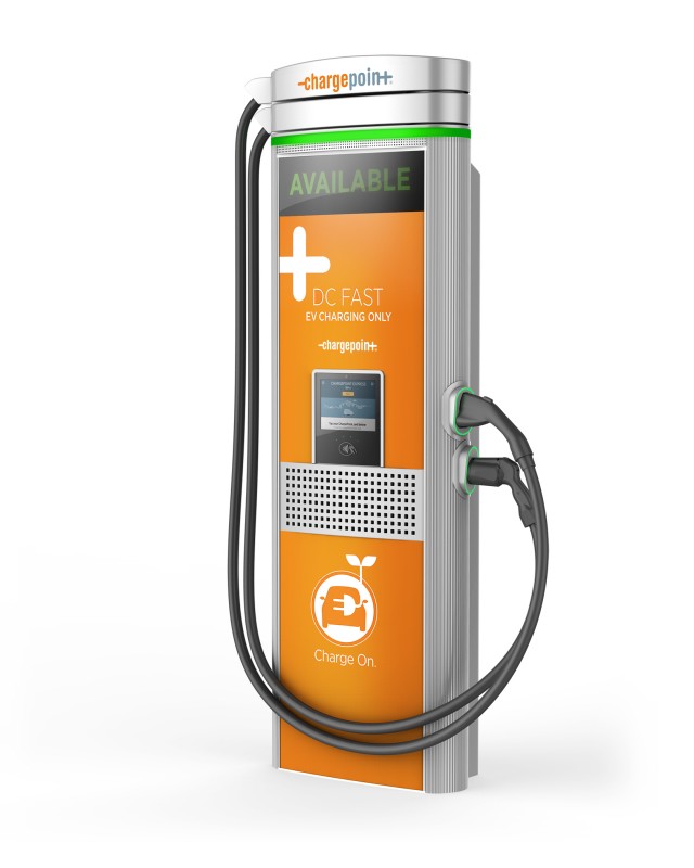 ChargePoint Express Plus modular DC fast-charging system for electric cars, launched at 2017 CES