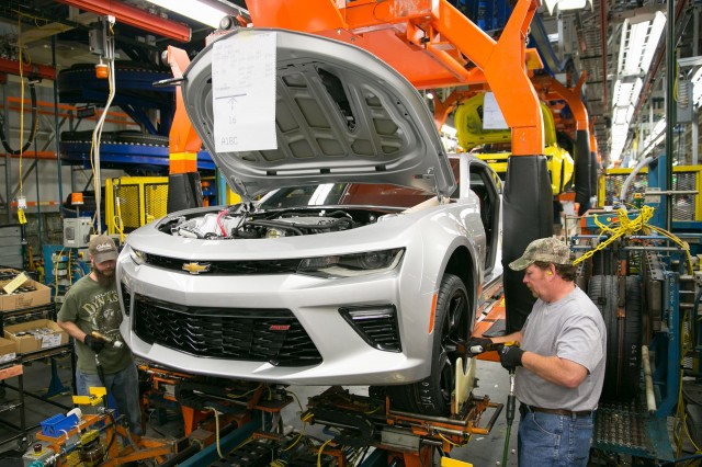 Sixth-generation Chevrolet Camaro production at Lansing Grand River Plant Sixth-generation Chevrolet Camaro production at Lansing Grand River Plant