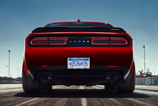 Teaser for 2018 Dodge Challenger SRT Demon debuting at 2017 New York auto show