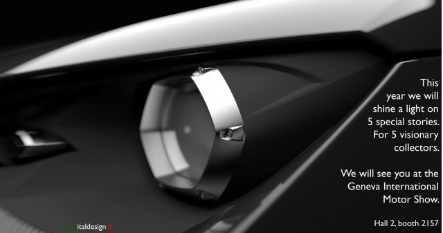 Teaser for limited edition Italdesign Giugiaro car debuting at 2017 Geneva auto show