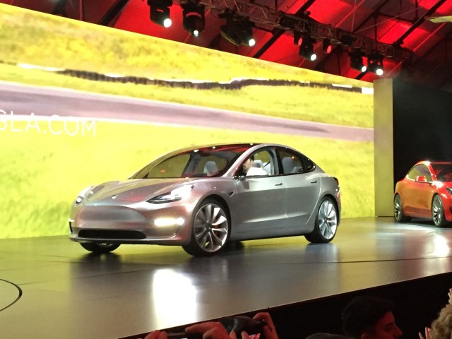 Tesla Model 3 design prototype  -  reveal event  -  March 2016