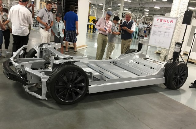 Tour of Tesla battery gigafactory for invited owners, Reno, Nevada, July 2016