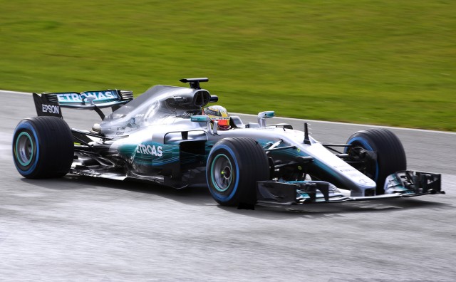 2017 Mercedes AMG W08 EQ Power+ Formula One race car