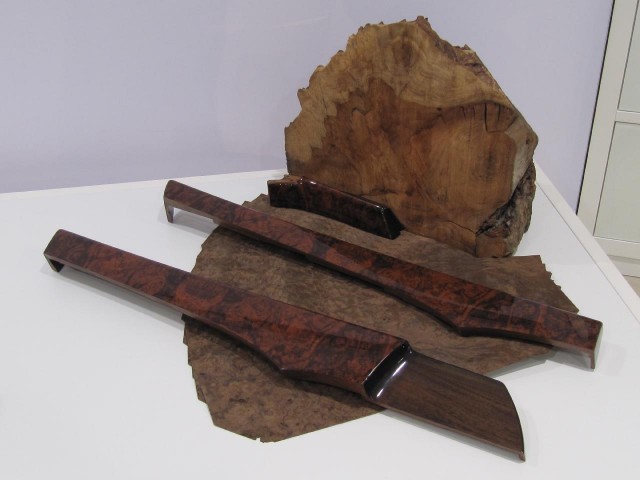 Bentley works, Crewe - wood samples and finished woodwork samples