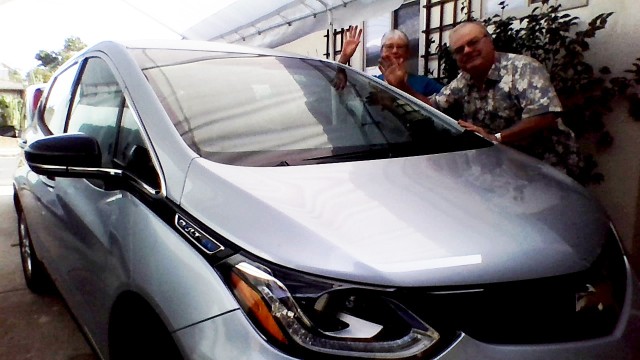 John and Mimi Porter of San Diego, California, with their new 2017 Chevrolet Bolt EV, in Feb 2017 John and Mimi Porter of San Diego, California, with their new 2017 Chevrolet Bolt EV, in Feb 2017