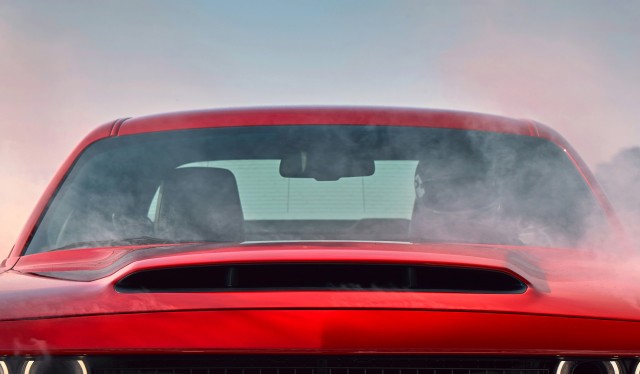 Teaser for 2018 Dodge Challenger SRT Demon debuting at 2017 New York auto show