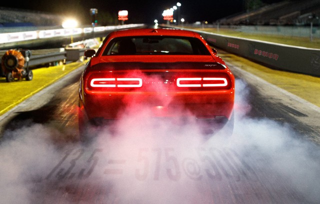 Teaser for 2018 Dodge Challenger SRT Demon debuting at 2017 New York auto show