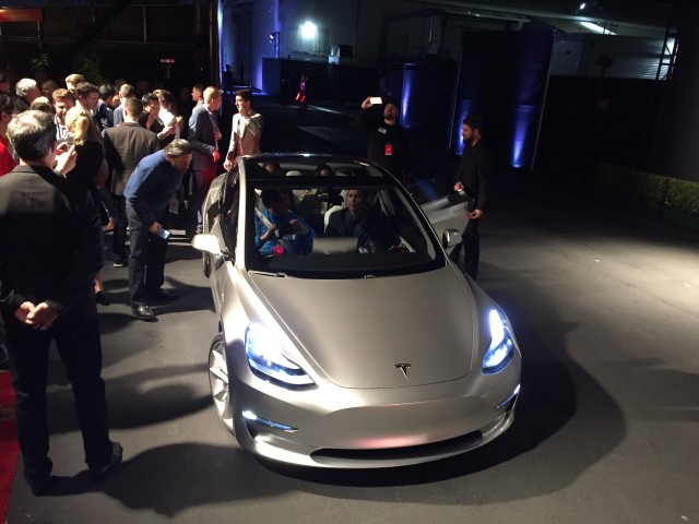 Tesla Model 3 design prototype  -  reveal event  -  March 2016
