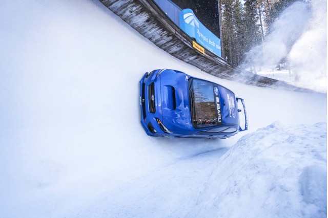 Subaru STI in St. Moritz