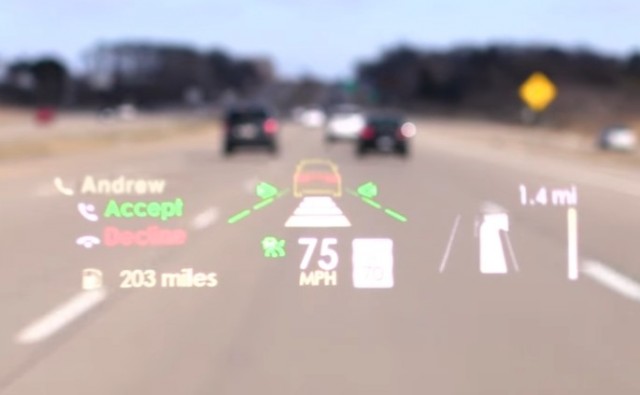 2017 Lincoln Continental head-up display