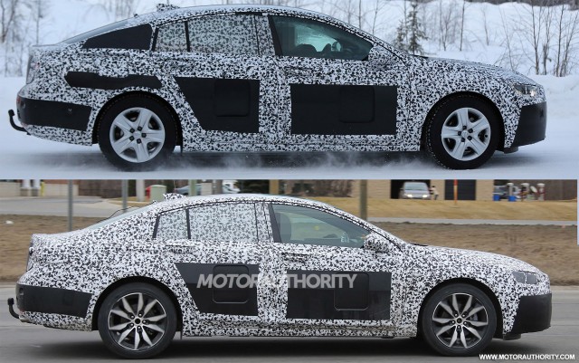 2017 Opel Insignia (top) and 2018 Buick Regal spy shots - Image via S. Baldauf/SB-Medien 2017 Opel Insignia (top) and 2018 Buick Regal spy shots - Image via S. Baldauf/SB-Medien