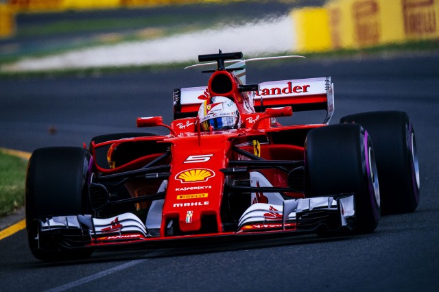 Ferrari’s Sebastian Vettel at the 2017 Formula One Australian Grand Prix