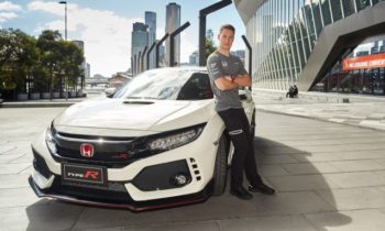 McLaren F1 driver Stoffel Vandoorne samples the 2017 Honda Civic Type R