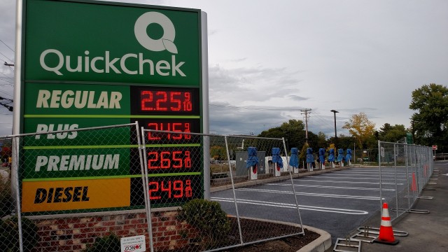 Quick Check convenience store with Tesla Superchargers under construction, Kingston, New York Quick Check convenience store with Tesla Superchargers under construction, Kingston, New York