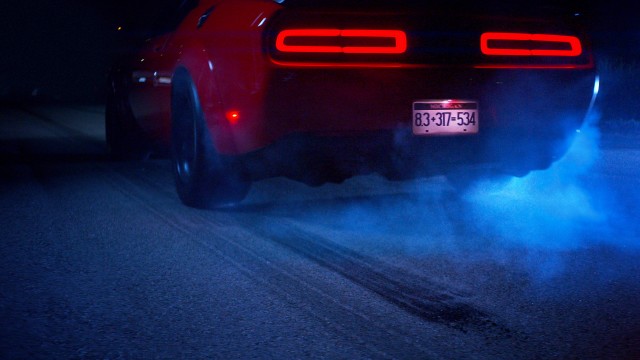 Teaser for 2018 Dodge Challenger SRT Demon debuting at 2017 New York auto show