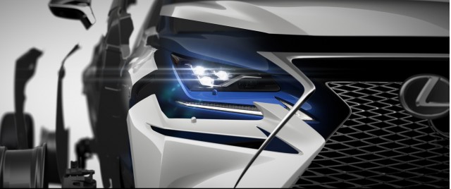 Teaser for 2018 Lexus NX debuting at 2017 Shanghai auto show