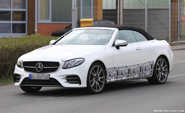 2018 Mercedes-AMG E43 Cabriolet spy shots - Image via S. Baldauf/SB-Medien