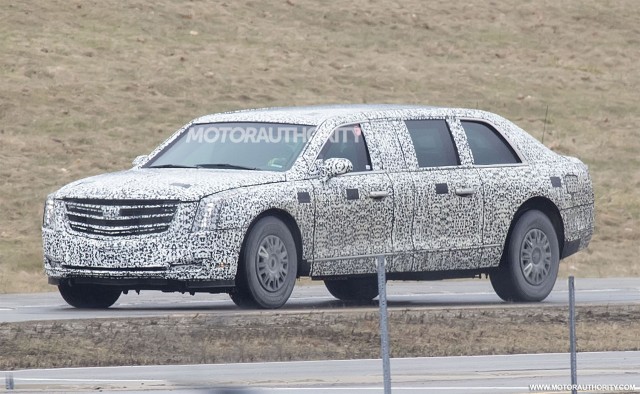 New ‘Beast’ Cadillac limousine for President Trump spy shots - Image via S. Baldauf/SB-Medien