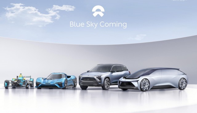 Nio Formula E race car, EP9, ES8 and Eve concept car